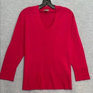 INVESTMENTS Preppy Collegiate Comfy Stretch Cherry Red Versatile Long Sleeve Top